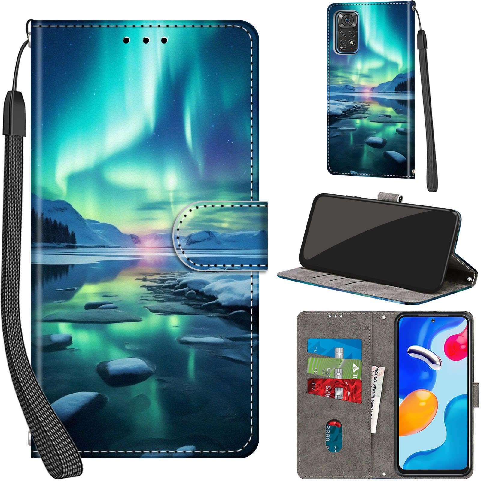 Leder-Handyhülle Für Xiaomi Redmi Note 11/11S – Klappcase Mit Ständer, 3 Kartenfächern & Kameraschutz In Rosa