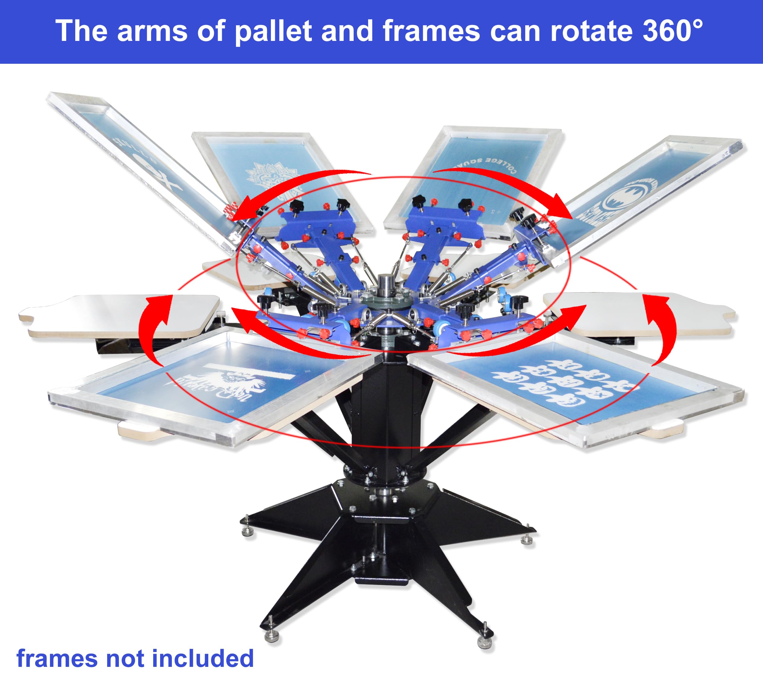 TECHTONGDA 6 Color 6 Station Screen Printing Kit Micro-Registration Function Silk Screen Printing Machine Benchtop Press with UV Exposure Unit Squeegee Frame Screen Scoop Coater Ink Accessory