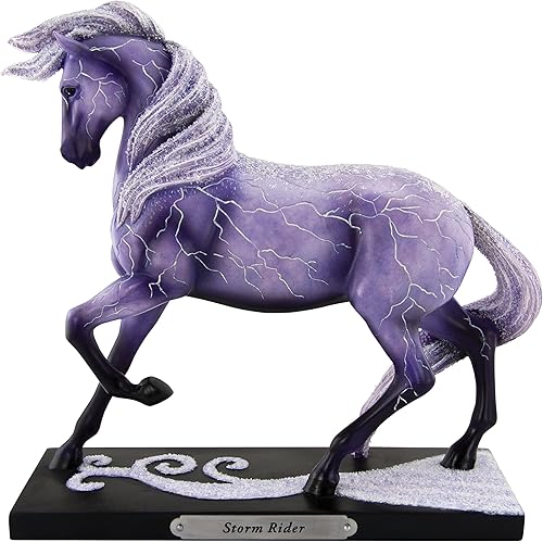 Enesco Trail of Painted Ponis Storm Rider - Figura de caballo de resina de piedra 7 pulgadas