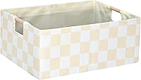 Vista 14 de Contenedor de almacenamiento para estantes, cestas rectangulares para armario, caja plegable con asas, color beige, cestas de estante, cajas
