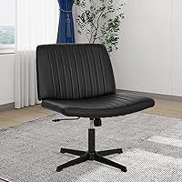 Vista 9 de Silla de oficina Criss Cross - Asiento ancho, sin brazos, altura ajustable, tela, beige