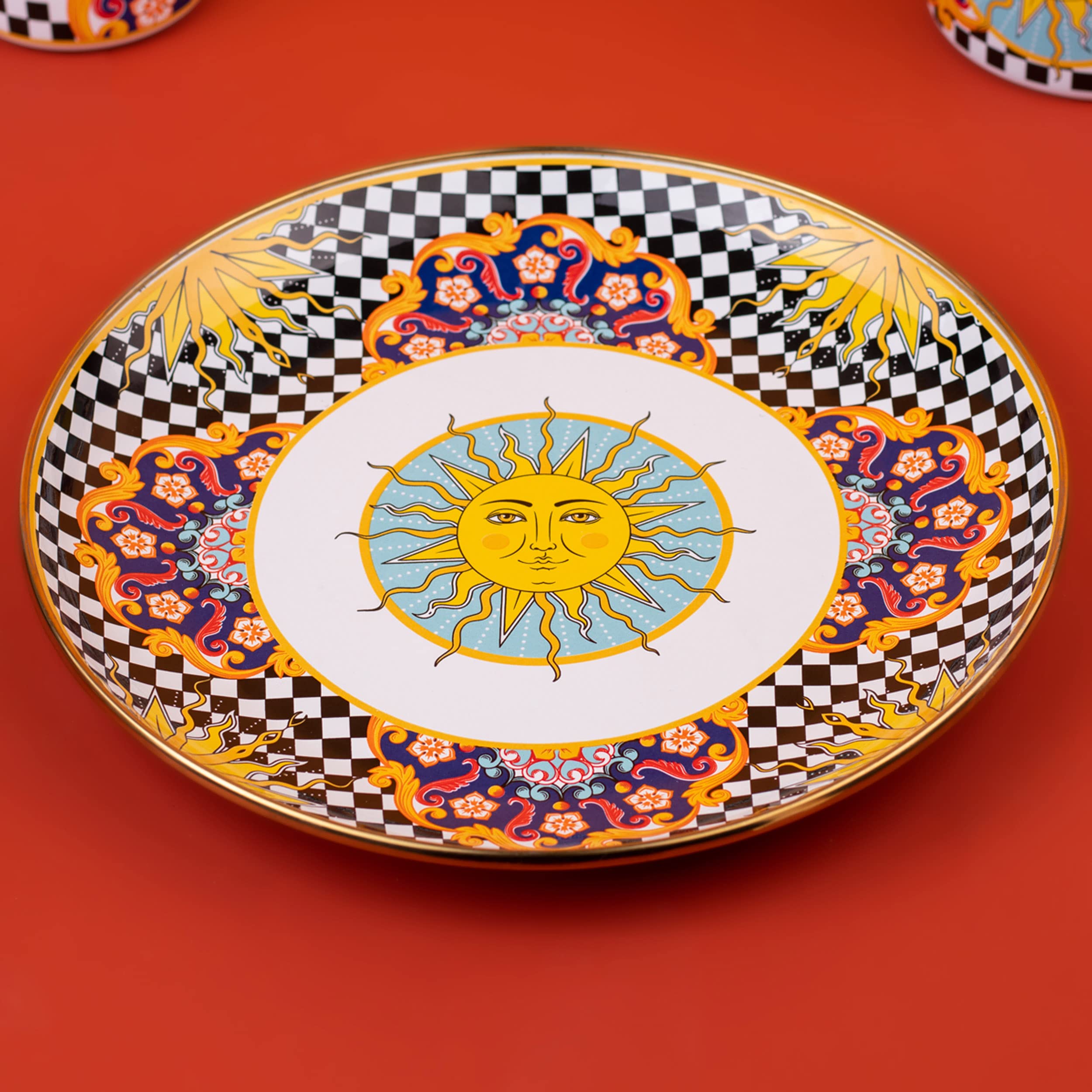EMAYlab MISHARU 26 cm Dekoratif Emaye Servis Sunum Tabağı