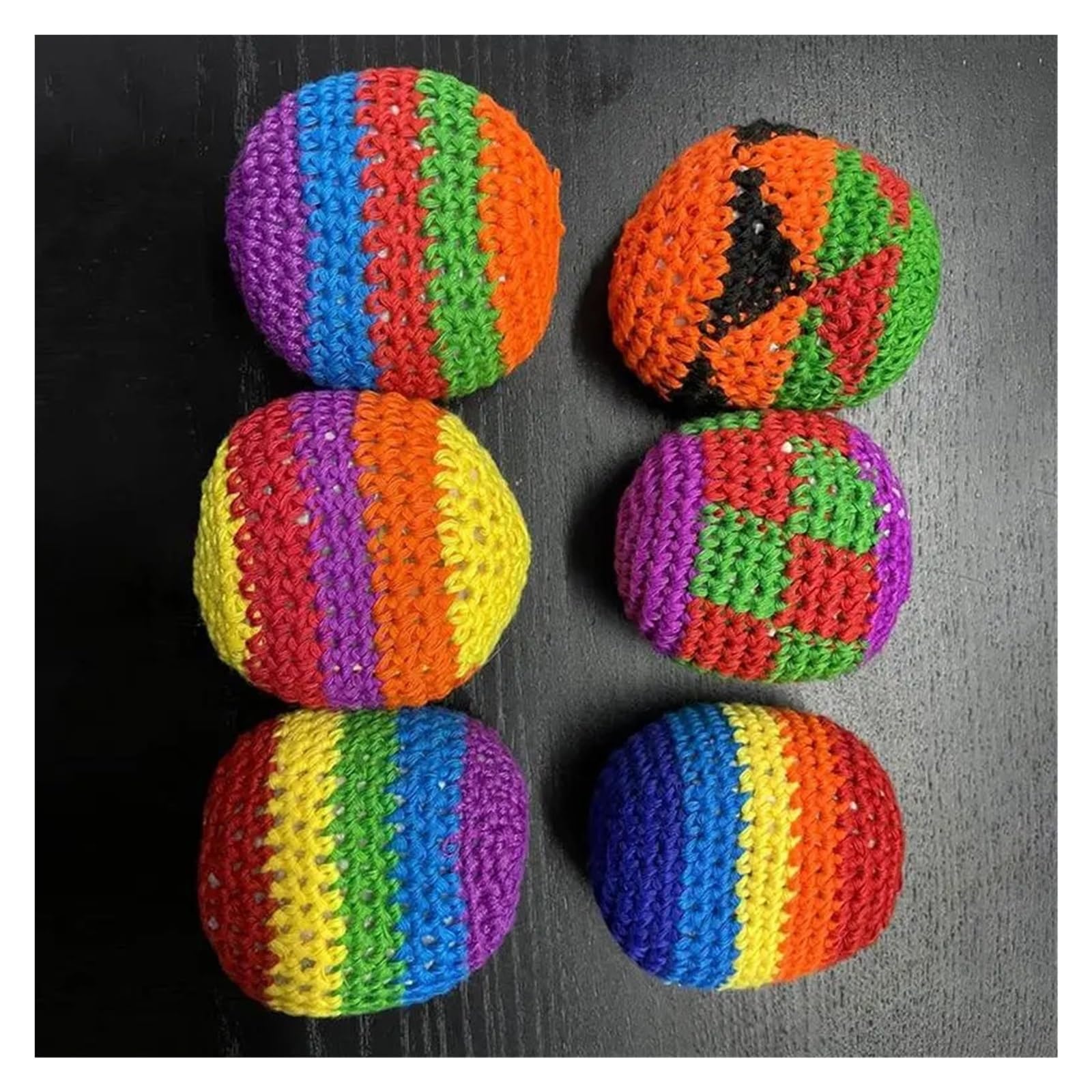 Handgemachte Footbags Soft Handmade Sacks for Footbag Juggling Balls Outdoor Toy Safe and Durable for Camping(5pcs)