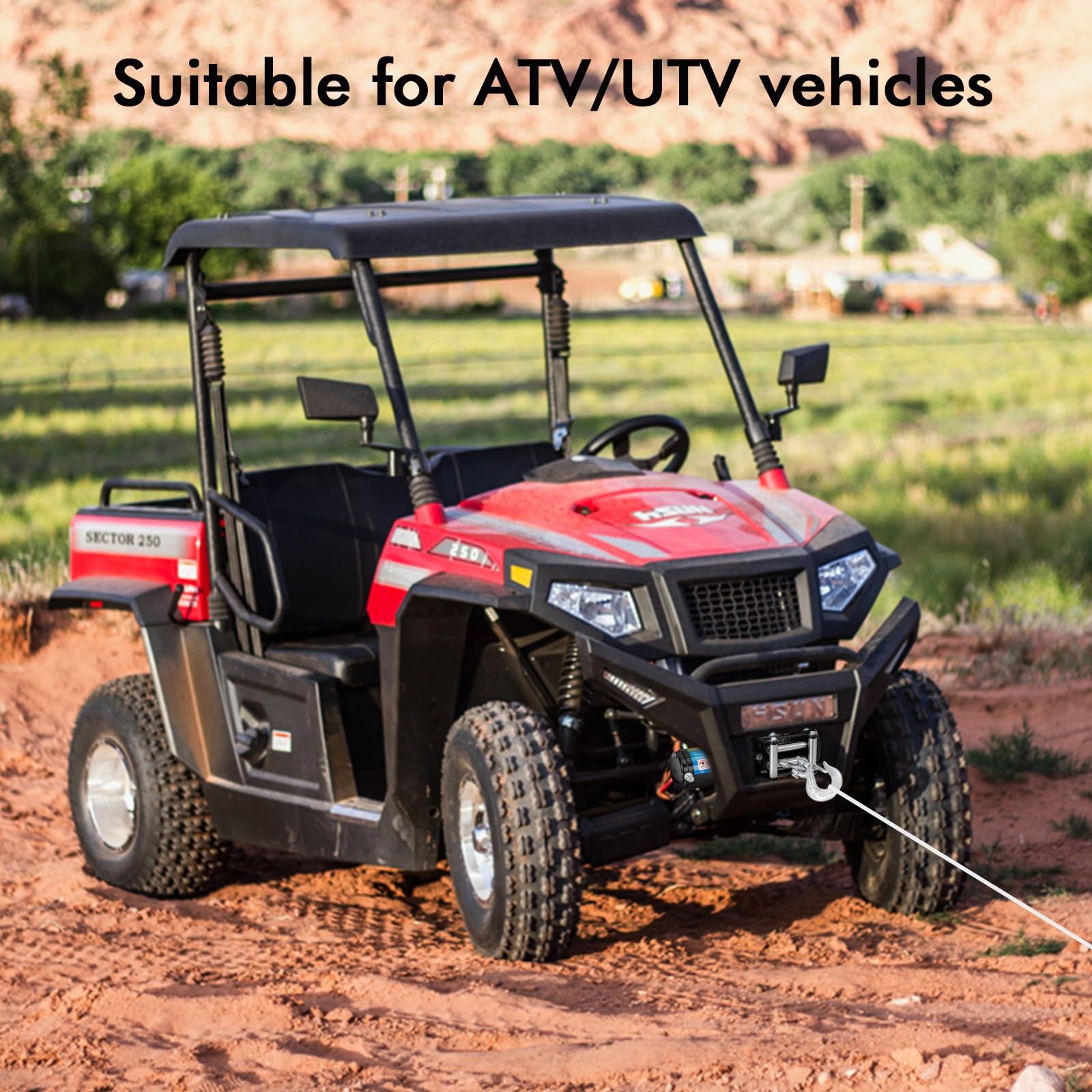 Argani elettrici Kit verricello elettrico da recupero 4000 libbre ATV Camion rimorchio Auto DC 12V Controllo 15 metri Cavo in ACCIAIO AD ALTA RESISTENZA Gru e paranchi a trazione