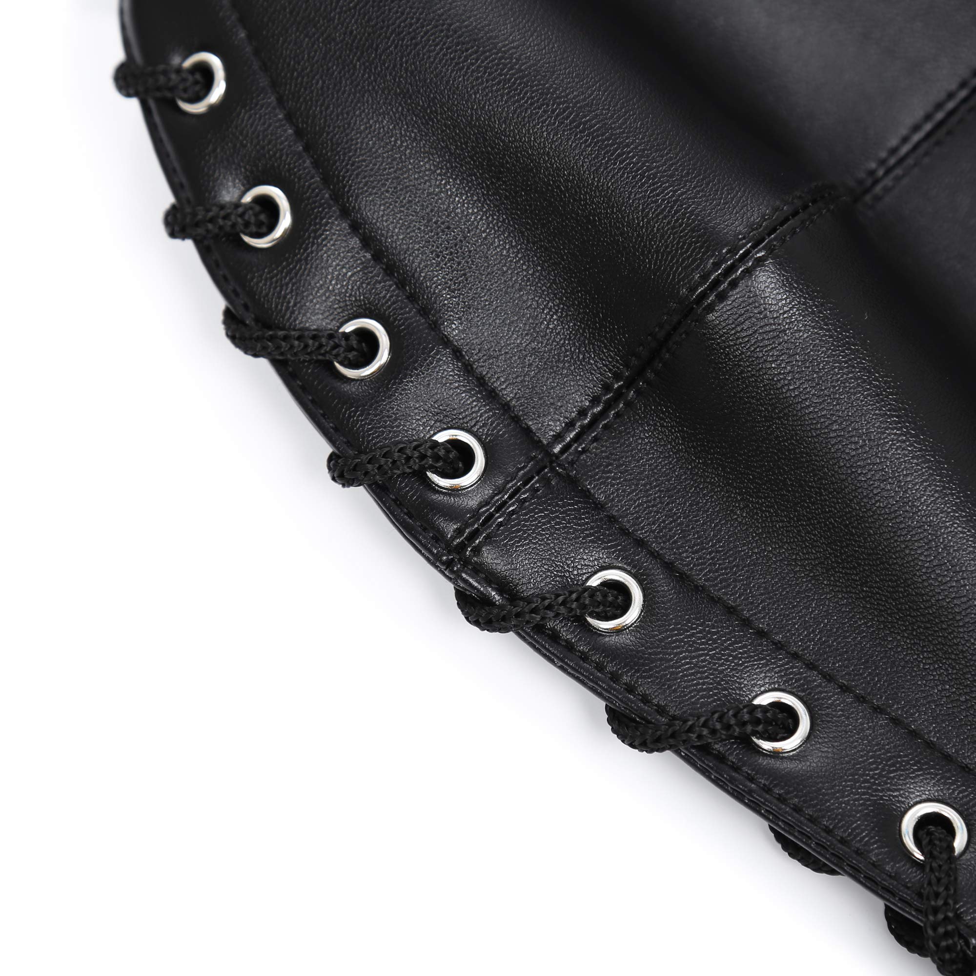 Masque de tête en cuir souple Avec Perruque Amovible Bondage BDSM Masque Fétiche Couvre-Tête pour les Yeux avec Laçag d'Halloween