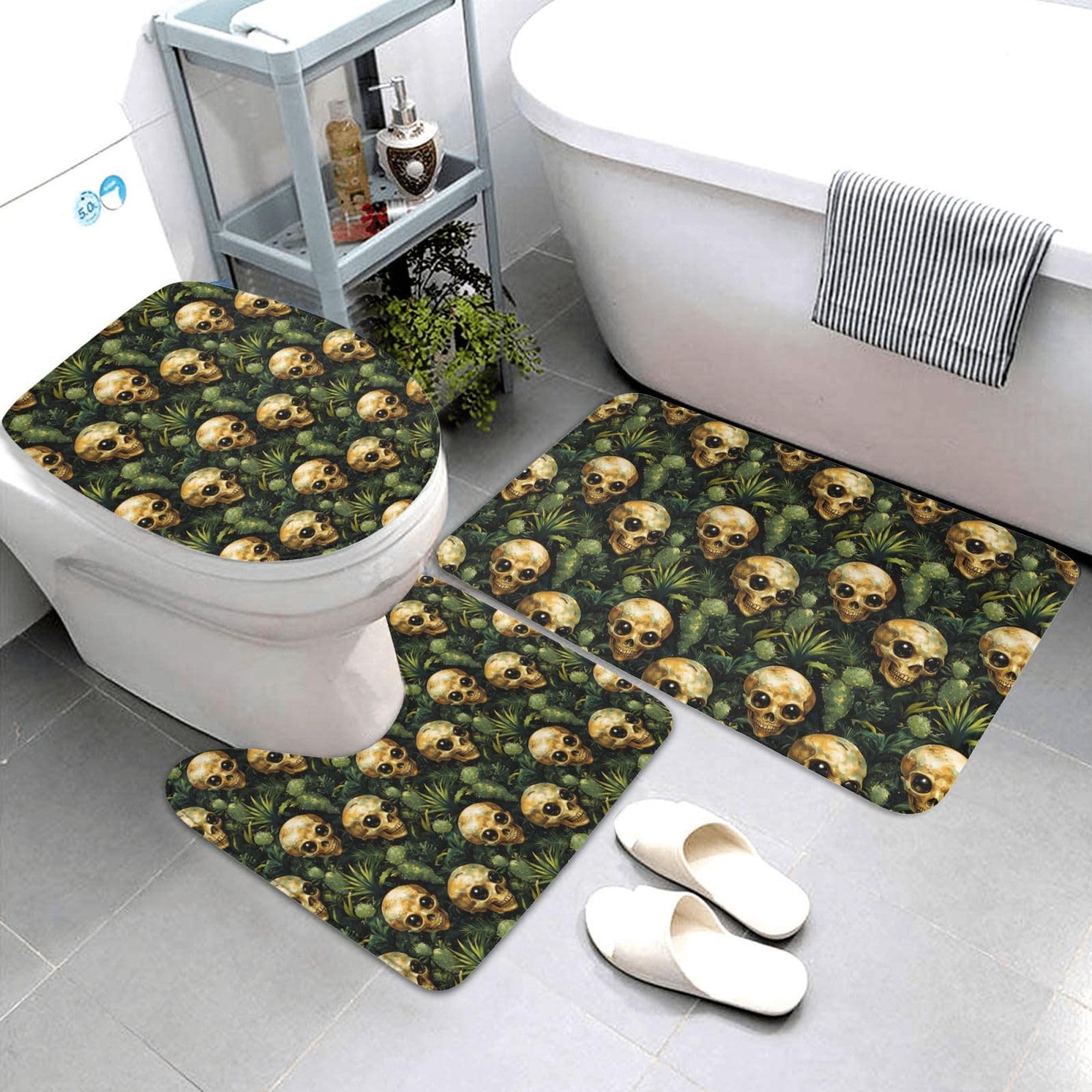 Tapis de bain lavable en forme de U pour salle de bain enfant
