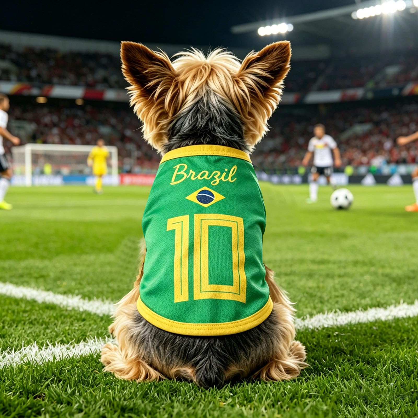 Maillot de Foot pour Chien, Maillot sans Manches à Thème National, Vêtement de Sport Chien T Shirt pour Petit Moyen Grand Chiens, Football Supporters Cats Dogs Pyjama Sportif Compagnie Vêtement