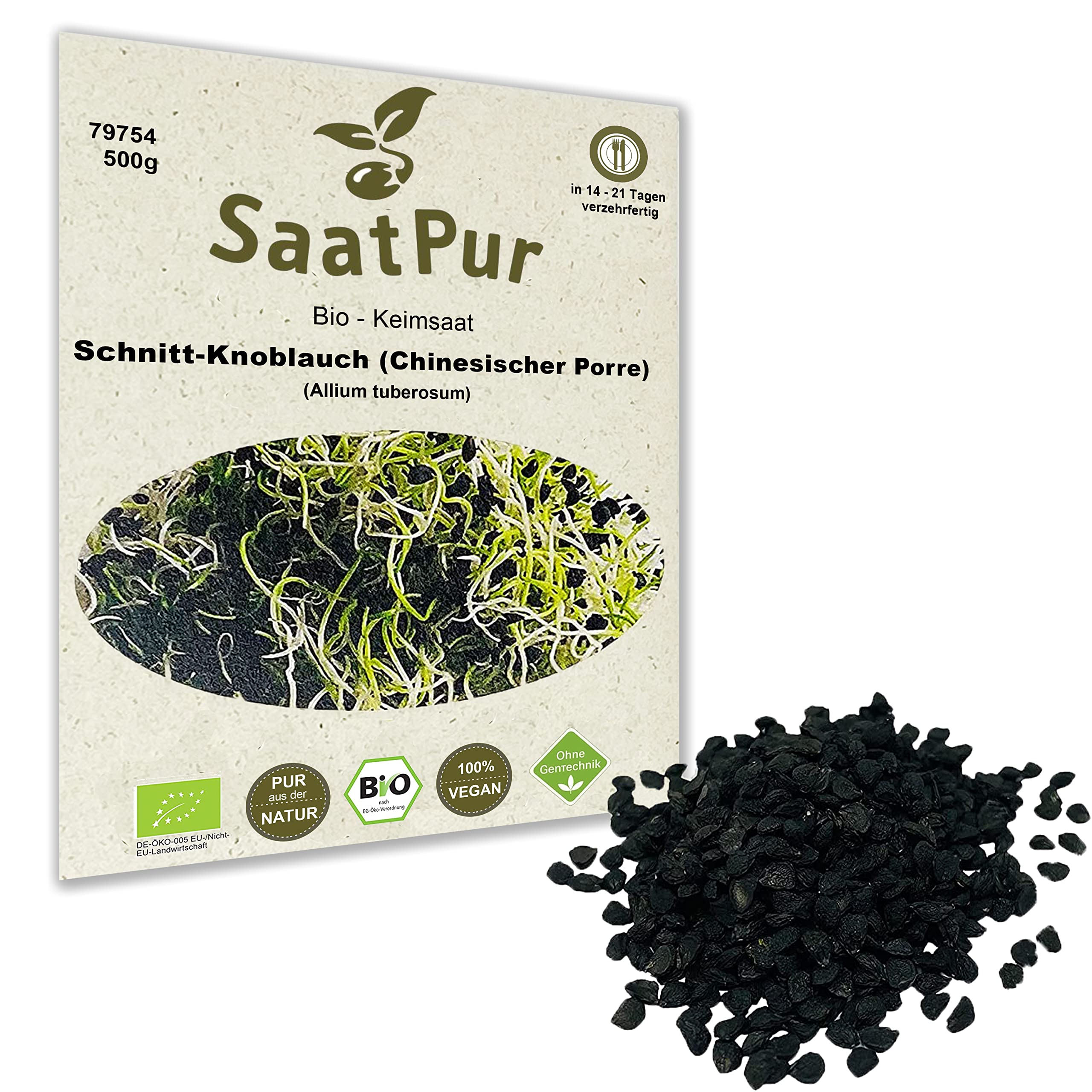 500 g BIO Keimsprossen Chinesische Porree Keimsaat für die Sprossenanzucht Sprossen Microgreen Mikrogrün