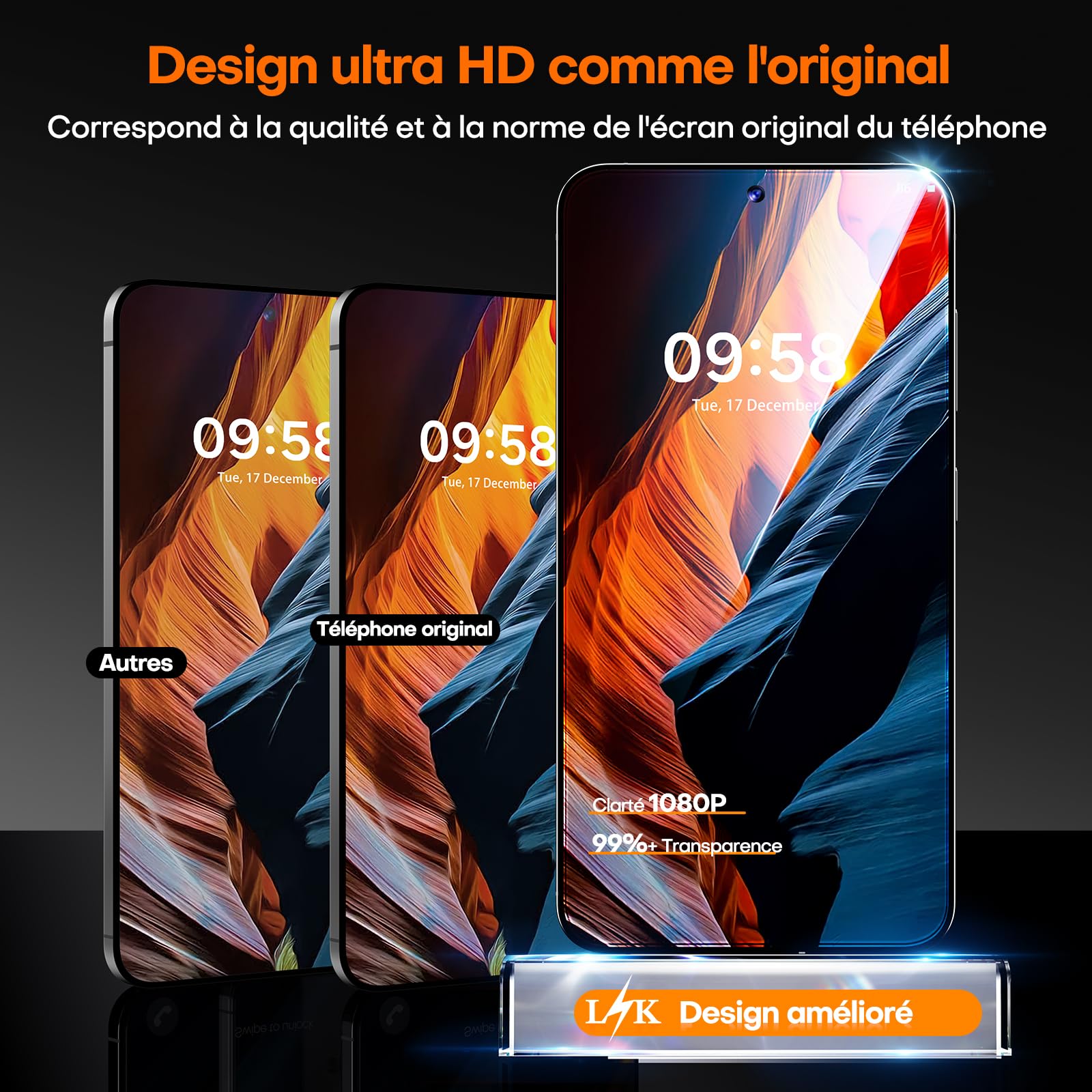 Lot de 2 Verre Trempé Anti Espion pour Samsung Galaxy S25