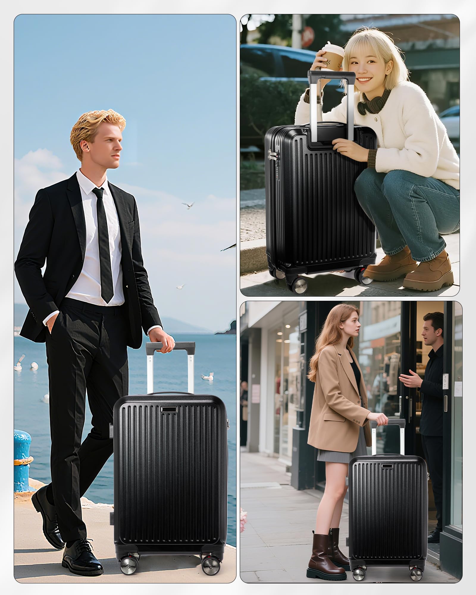 SZLX Mochila al Vacio con Bomba Mochilas Viaje Cabina Avion 40x30x20 Ryanair Vueling Wizzair Equipaje de Mano 40x20x25 Bolsas de Viaje Mujer Maletas 45x36x20 Easyjet Mochila Portátil con USB Hombre