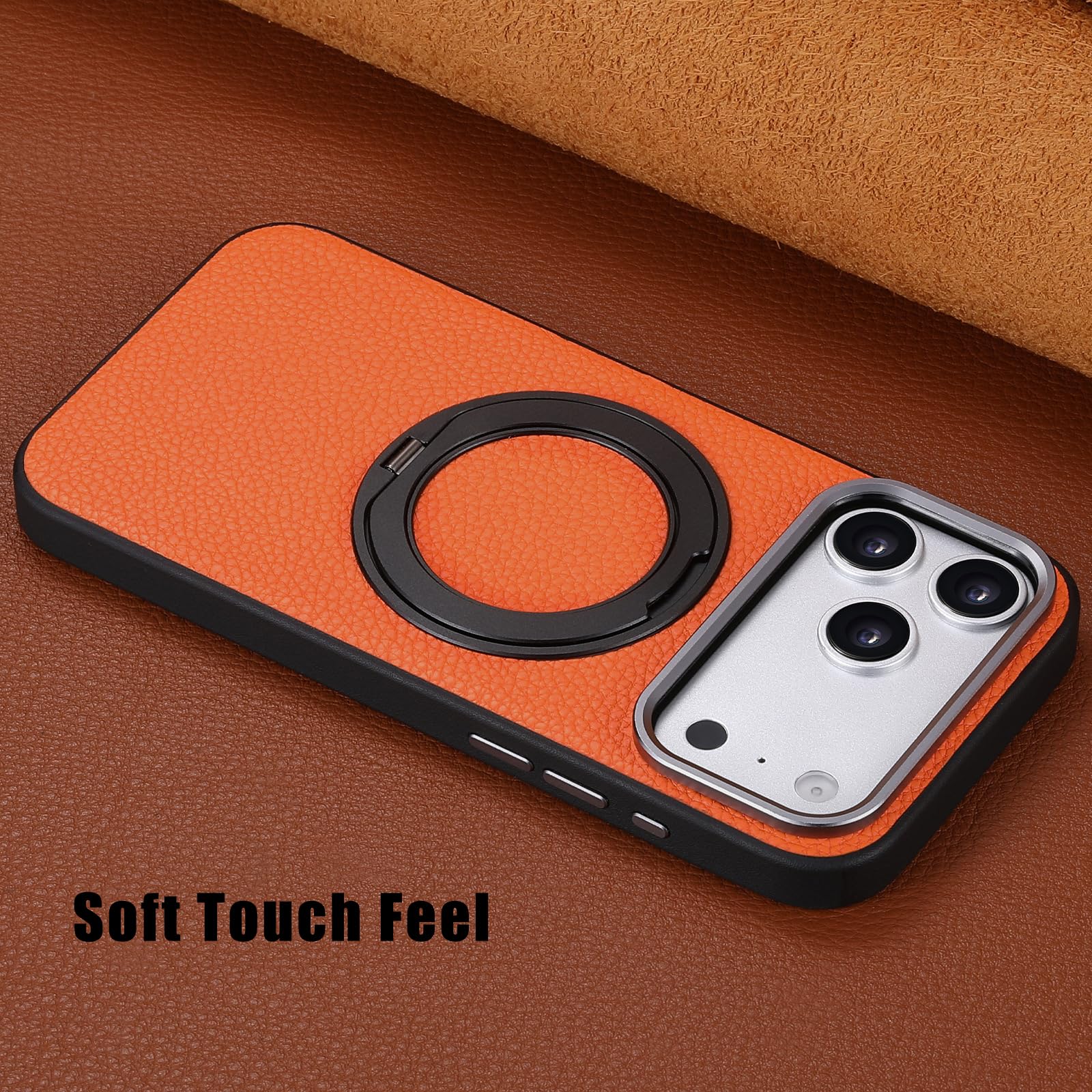 Coque Magnétique pour iPhone 18 Pro Max/18 Pro, Protection Caméra Cuir