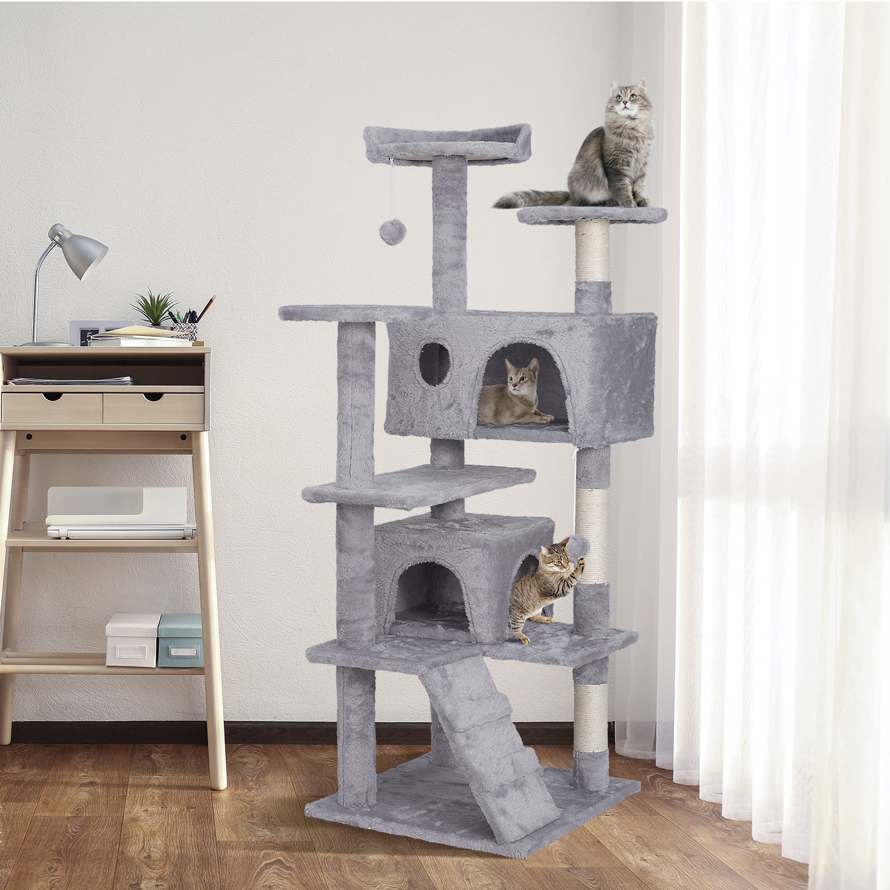 Snapklik.com : ZENY 54 Inches Cat Tree