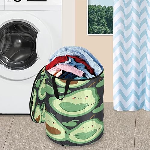 Miniatura 5 de tub accessories collapsable dirty clothes hamper for quilt Cute Avocado Heart Bone Happy Valentine's Day,cesta de ropa sucia para