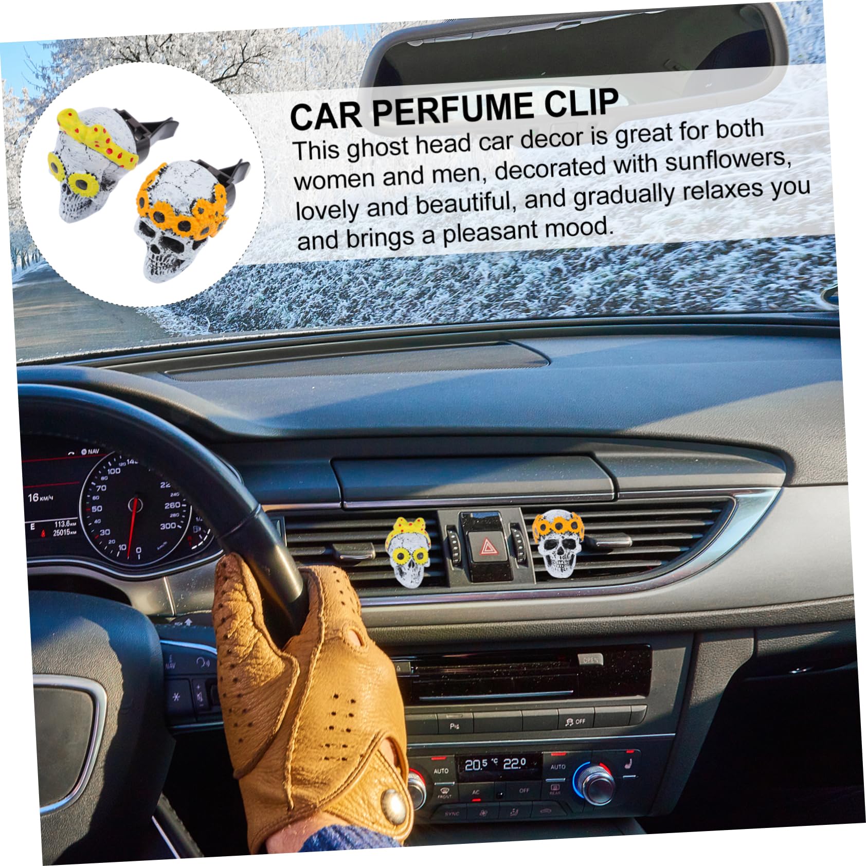 SHERCHPRY 6sets Clip Profumo Per Auto Con Design Fantasmino Diffusore Decorativo Per Ventilazione Auto Accessorio Per Facile Da Installare e Unico