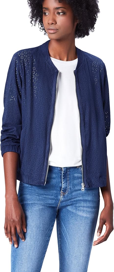 bomber camoscio donna