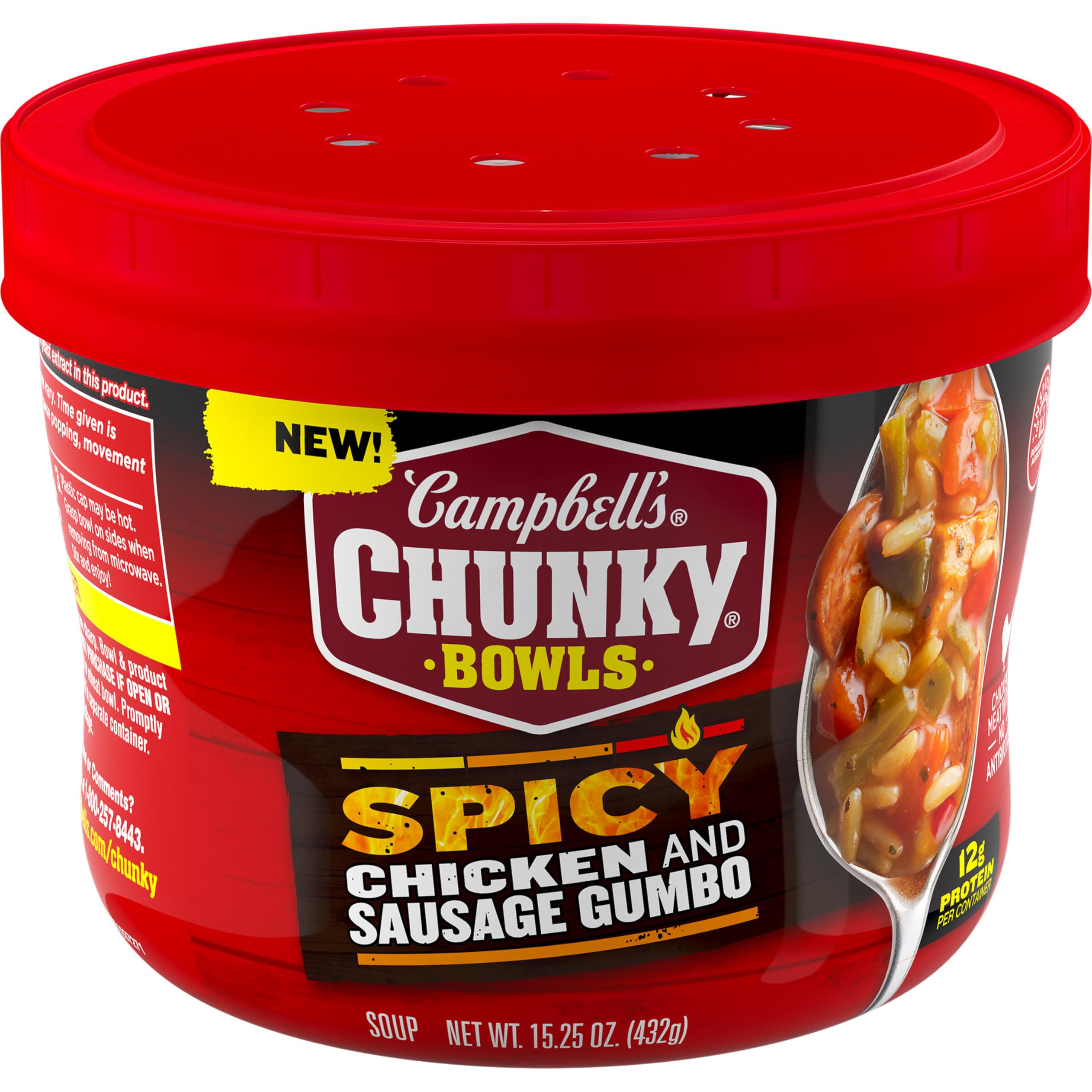 Amazon.com: Campbell's Chunky Spicy Chicken & Sausage Gumbo Soup