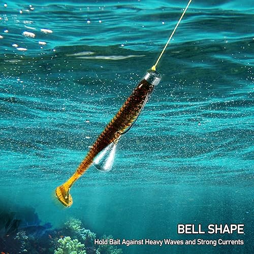 Miniatura 4 de Dr.Fish Paquete de 30 pesos de plomo de fundición de graves con pivotes de latón, pesos de plomo para pesca de agua dulce