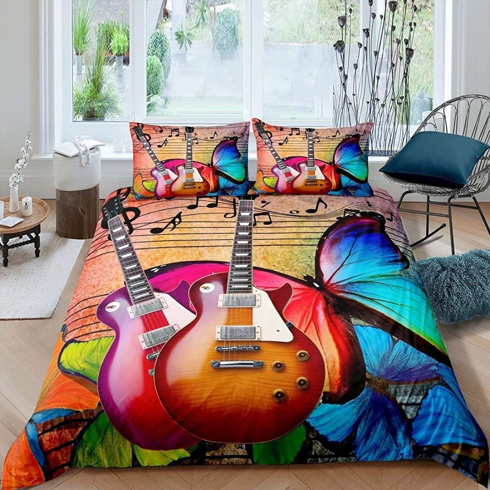 Housse de couette guitare électrique en microfibre isolante pour rester au chaud l'hiver