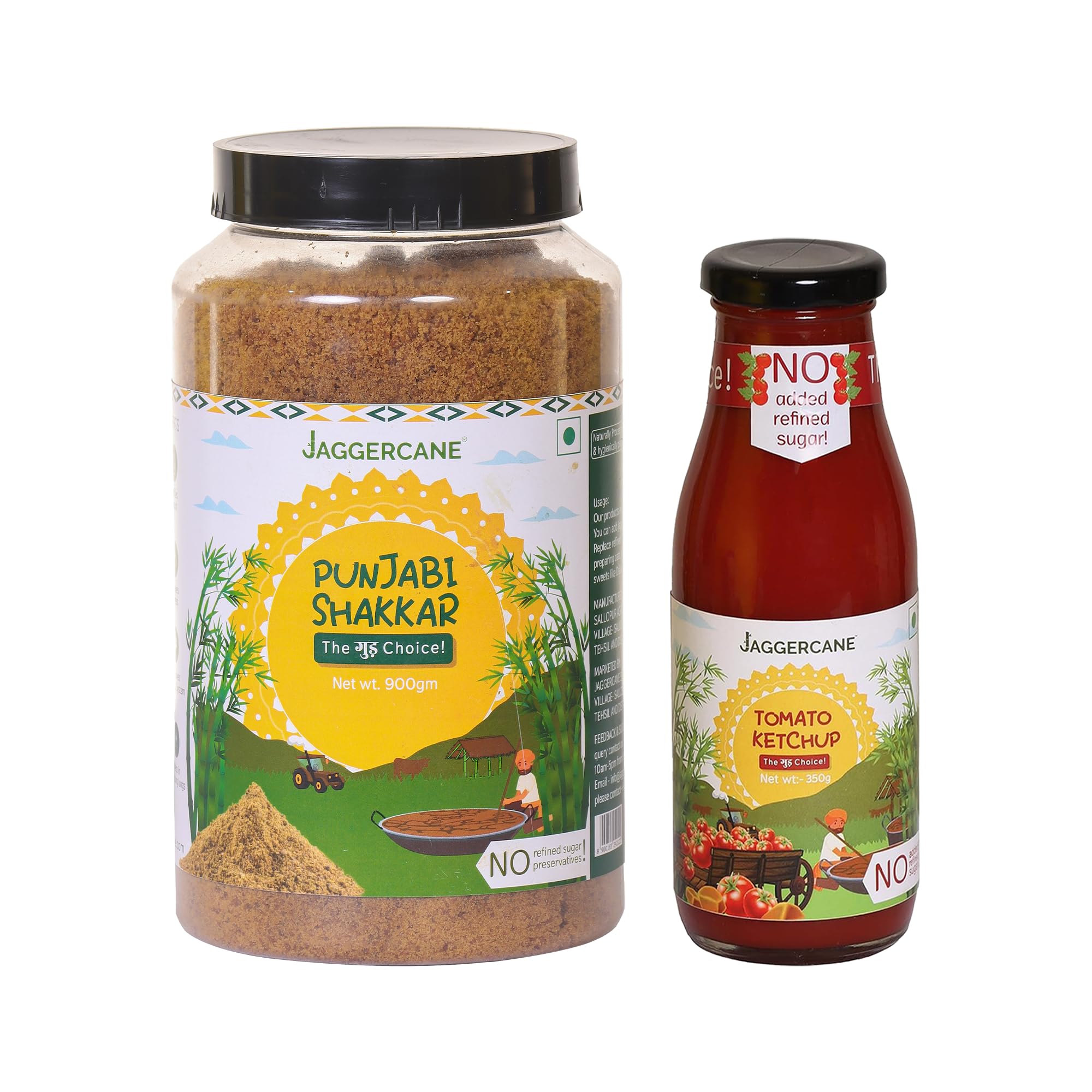 Jaggercane Combo of Shakkar Powder (900gm) & Tomato Ketchup (350gm) Pure and Natural Chemical Free Sweeteners Jaggery Powder Brown Sugar |Rich and Thick |No added Preservatives or Colours (B0CMXRQ62V) Amazon Price History, Amazon Price Tracker