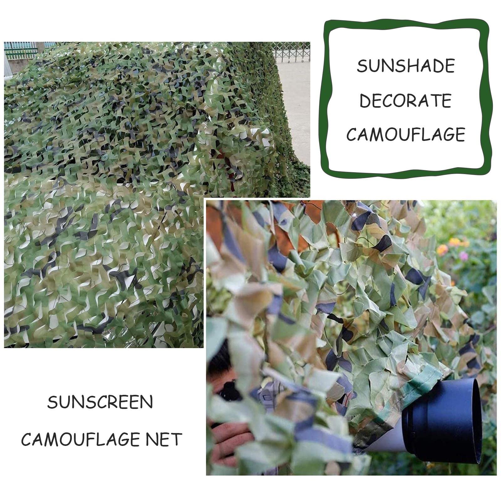 Red De Camuflaje Bosques,Malla De Camuflaje Militar,Red De Sombra para Caza,Red De Camuflaje Reforzada,para Protección Solar en Patio,Camping Exterior,decoración De Camuflaje,8x10m(26.2 * 32.8ft)