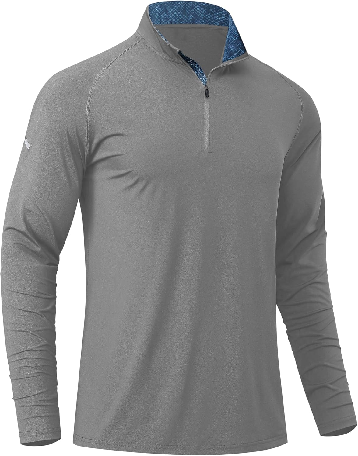 Mens Golf Quarter Zip Pullover Mock Neck Sweatshirt Lightweight UPF 50+ Sun Protection Long Sleeve Performance Shirt