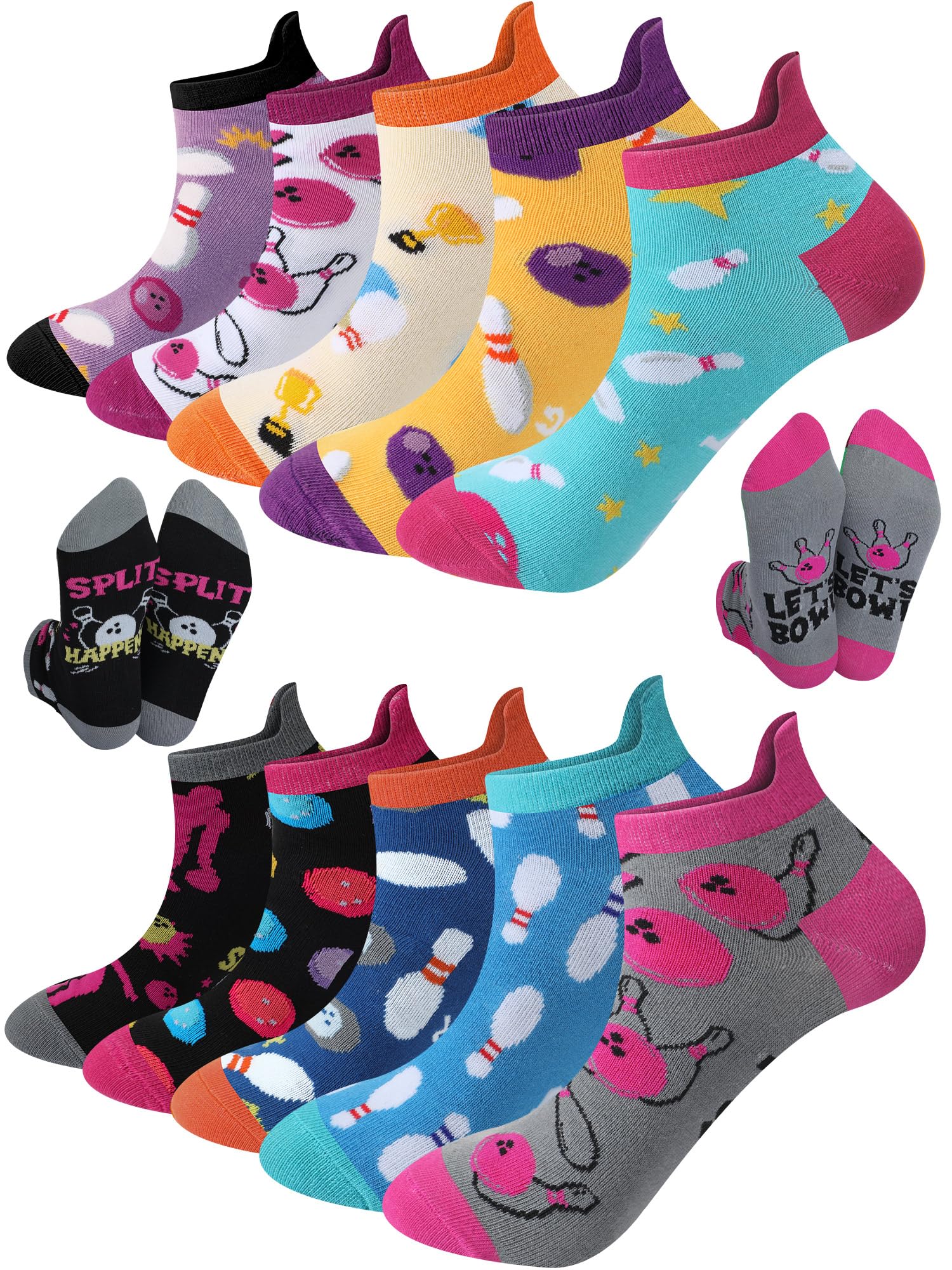 haysandy 10 Pairs Novelty Mens Socks Athletic Ankle Low Cut Socks No Show Tab Socks for Christmas Father's Day Gift-picture-58