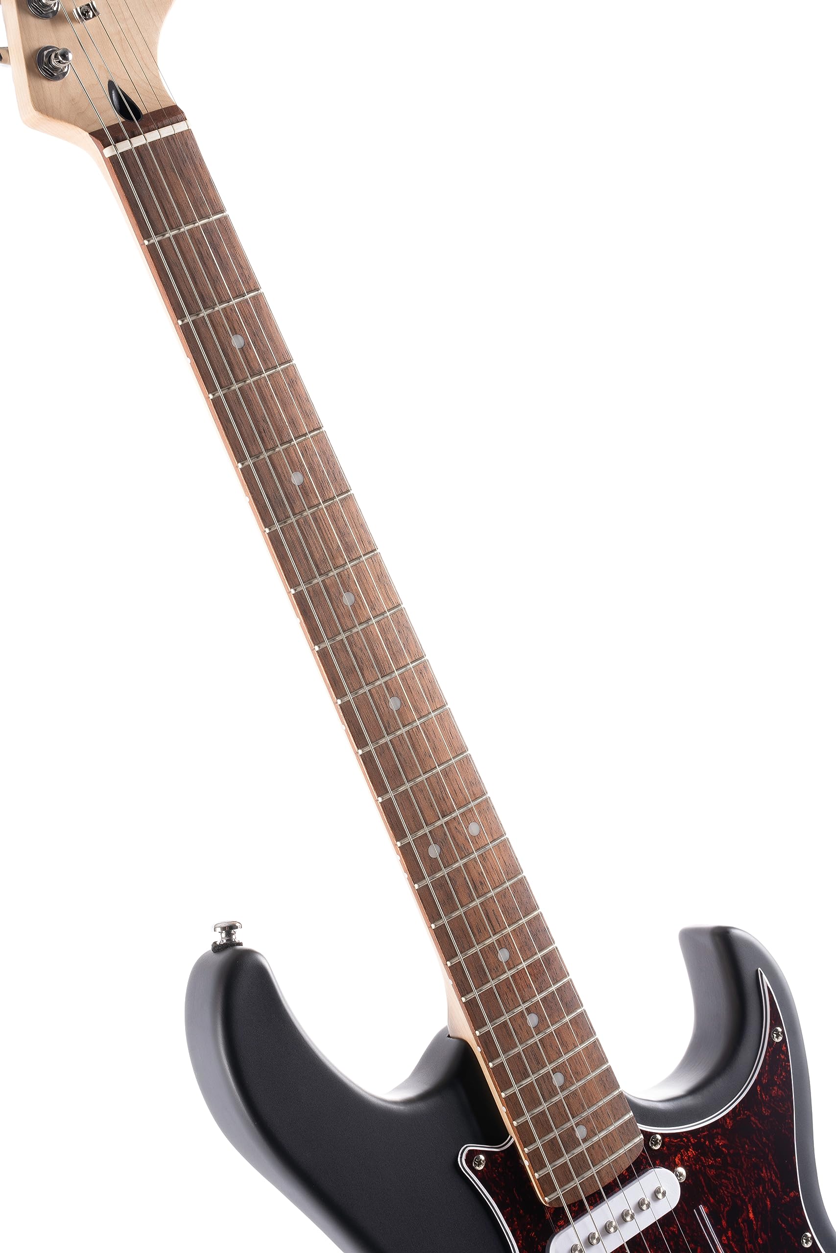 Cort 6 String Electric Guitar Pack, Right, Open Pore Black
