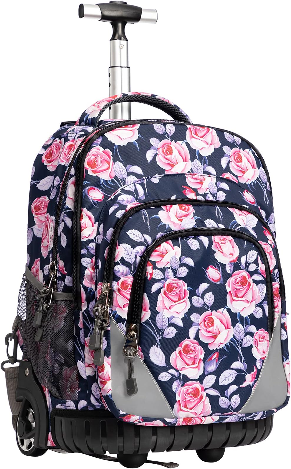 SKYMOVE 18 inches Wheeled Rolling Backpack Multi-Compartment College Books Laptop Bag Business Trip Carry-on