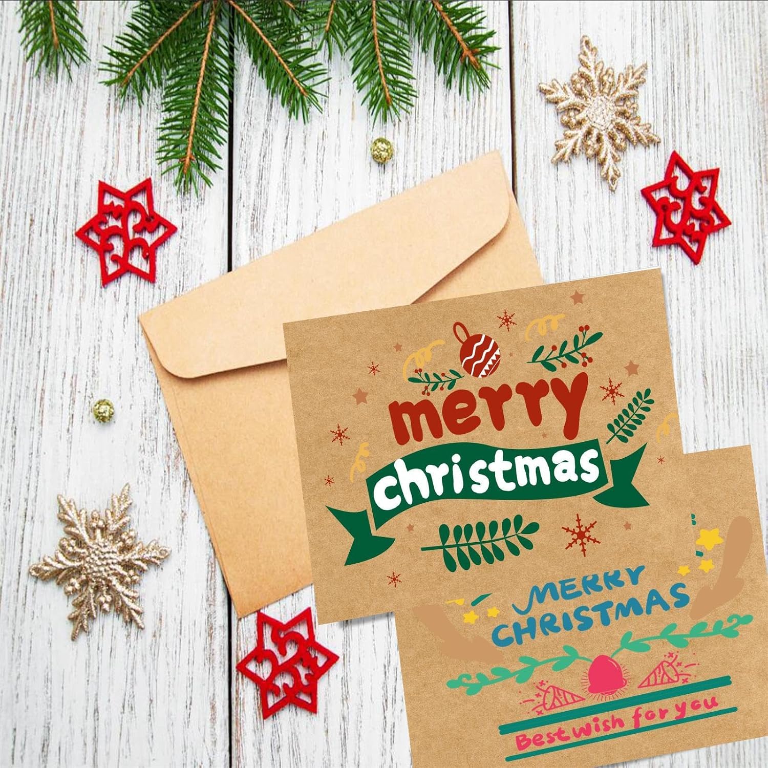 4 x 6 Blank Kraft Cards (Set of 100) - Thick, Heavy Card Stock for Post Cards, Photo Paper Invitations, Greeting, Note, Thank You, Index Cards - Plain for Writing, Stamping, Printing, Art, DIY Making