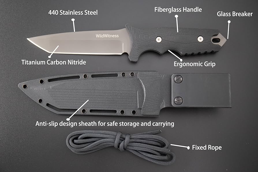 Amazon.com : WILDWITNESS - Full Tang Fixed Blade Tactical