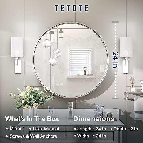 Miniatura 236 de TETOTE Espejo de 60 x 36 pulgadas para baño, espejo de tocador dorado de latón cepillado, espejo de pared grande rectangular con marco de metal Oro