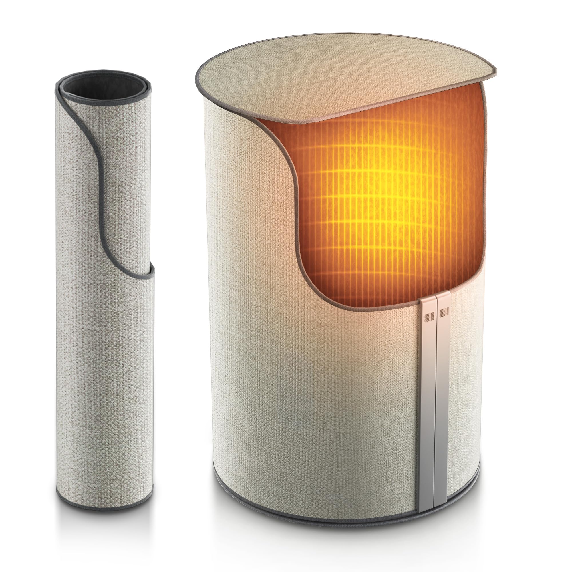 Amazon | パネルヒーター デスク 【筒型&360°全方位】 足元ヒーター