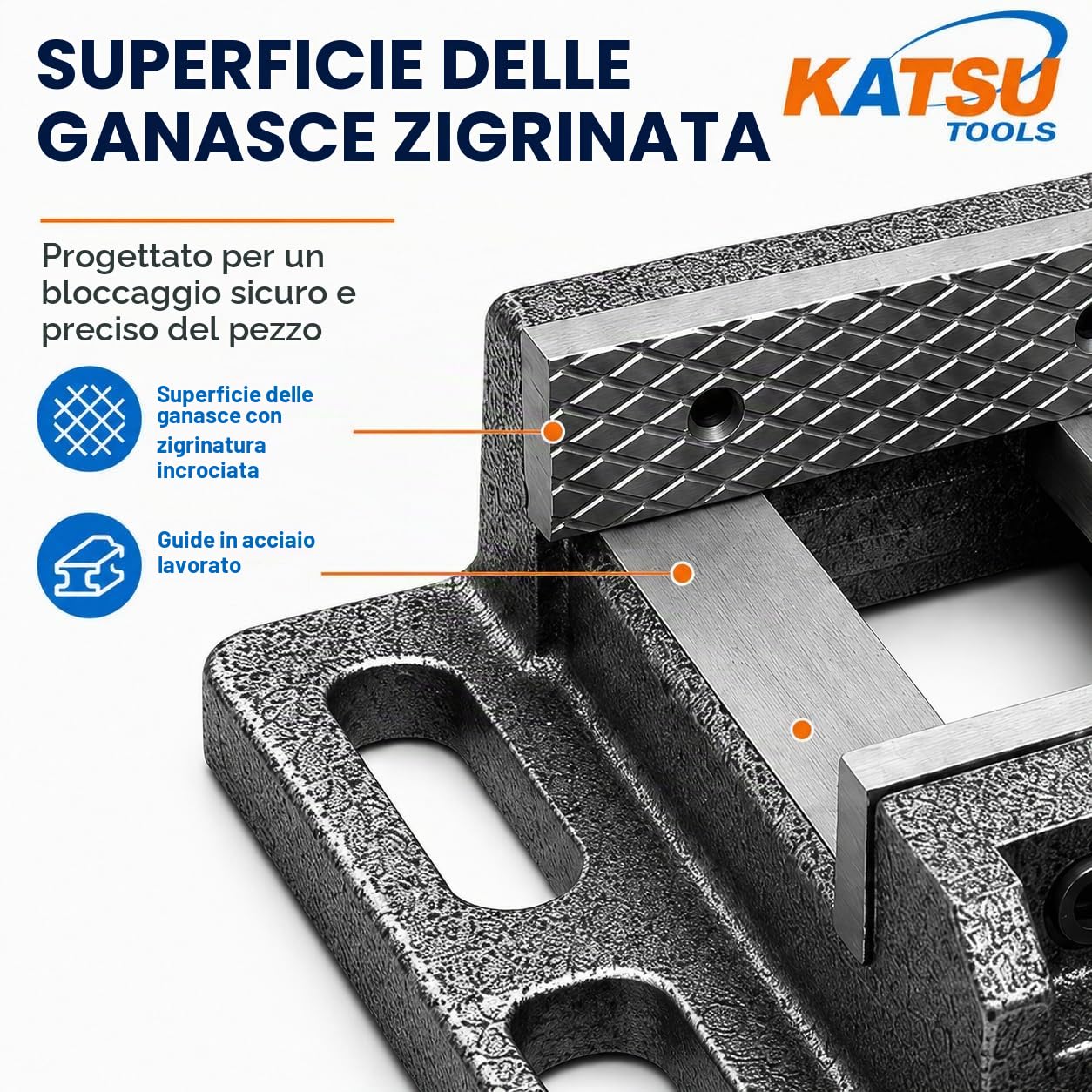 KATSU Morsa per Trapano da Banco a Colonna 3" 75mm Tipo Americano di Qualità Professionale per Trapano a Pressa per Fresatrice 40227330