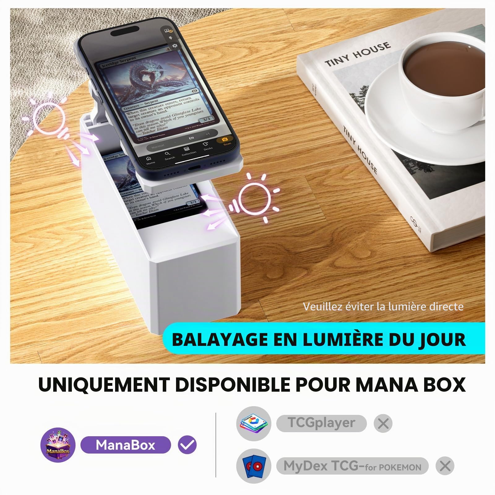 Support de NuméRisation pour Cartes MTG, Compatible avec Les Cartes à Collectionner de Taille Standard sans Pochettes, Hauteur RéGlable, Compatible avec l'application Manabox