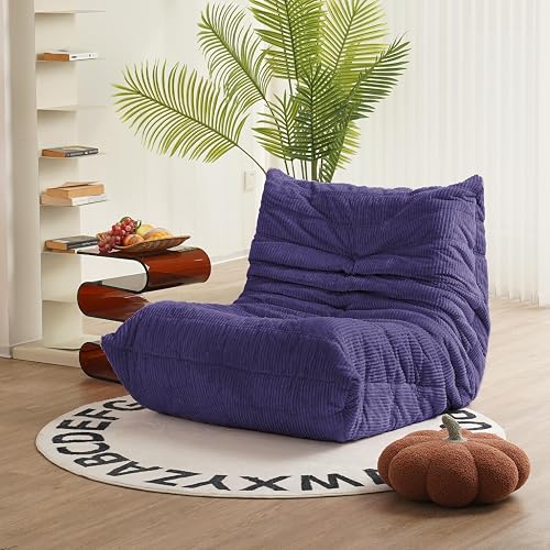 N&V Fireside Chair, Mid Century Armless Floor Sofa, Soft Premium