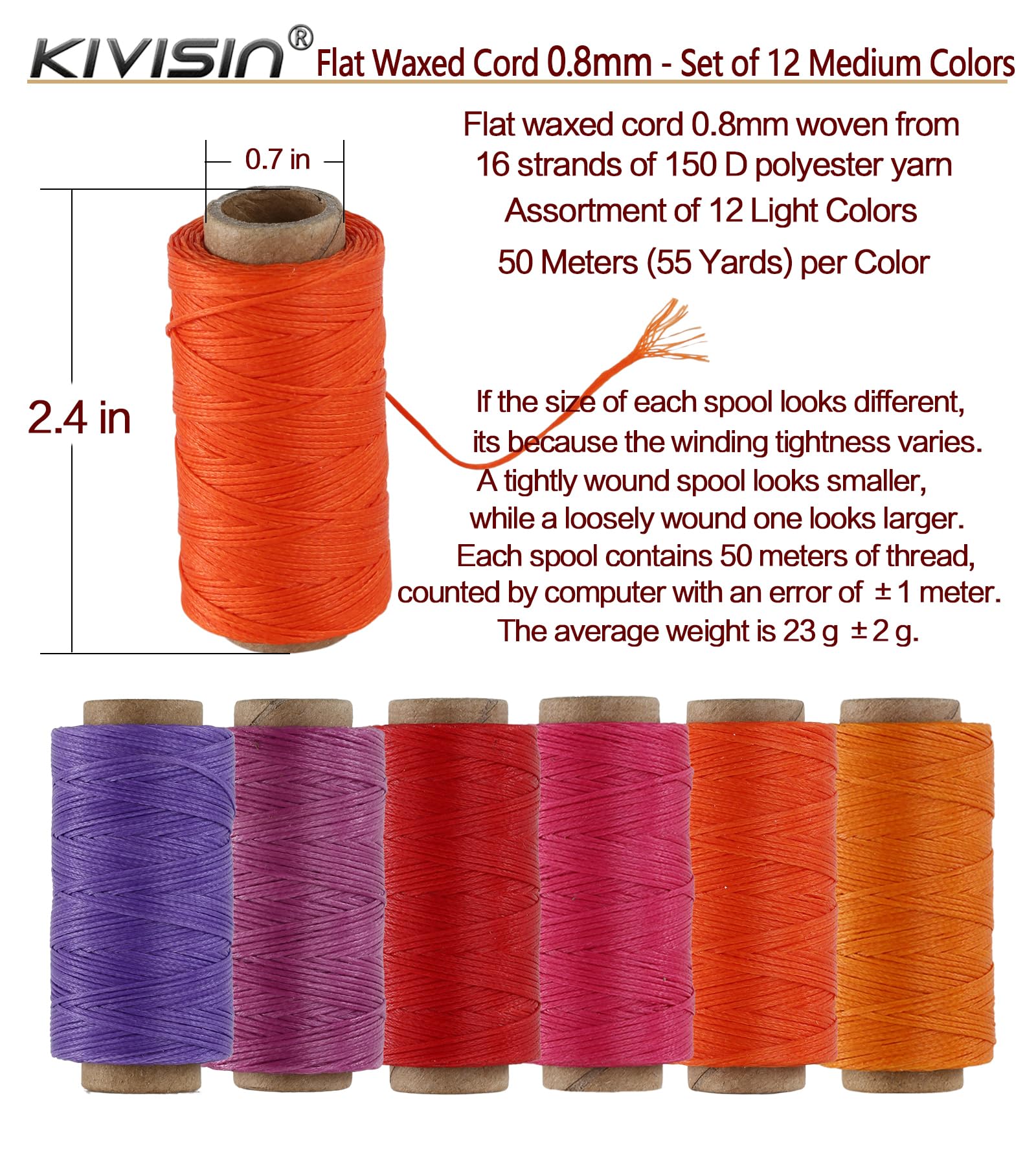 Fil Ciré Plat Noir 150D 1 Mm Pour Couture En Cuir, Reliure, Réparation De Chaussures, Projets En Cuir, Loisirs Créatifs