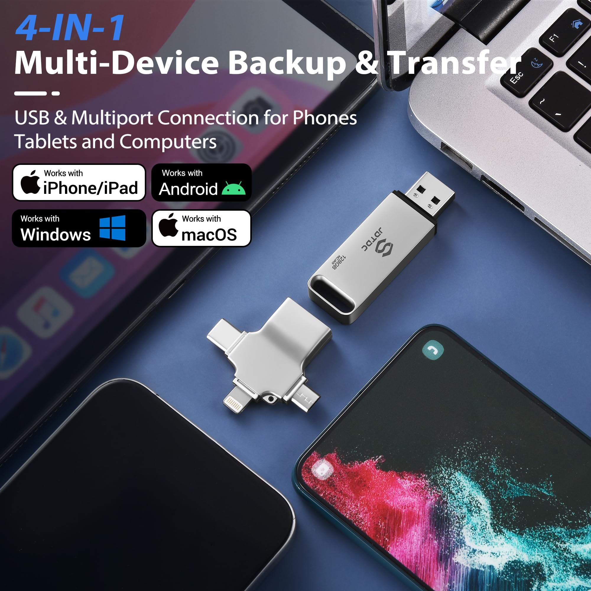 Amazon.co.jp: JSL JDTDC iPhone USBメモリ 128GB【2026最新 全自動