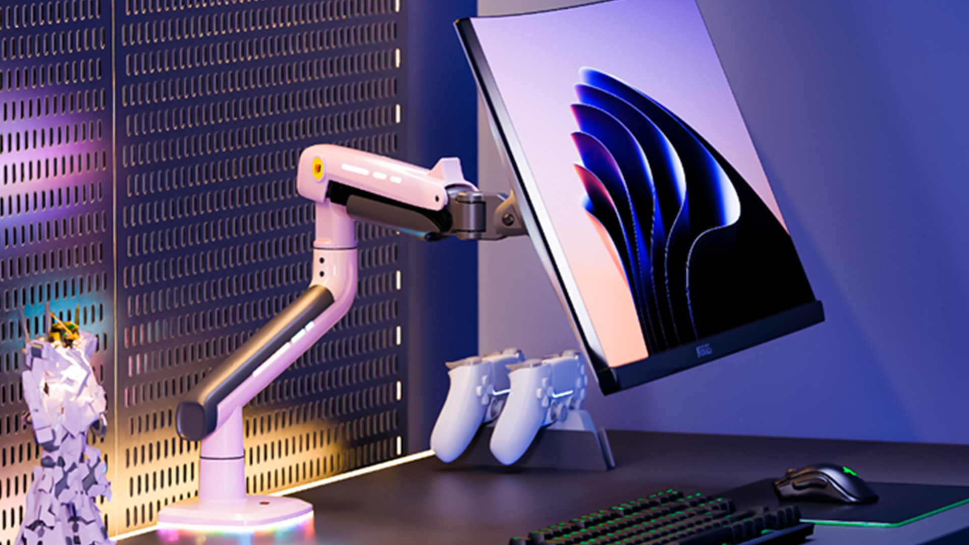 Amazon.co.jp: NB ERGONOMIC 【RGBライト付き】大型モニターアーム 大 Amazon.co.jp: NB ERGONOMIC 【RGBライト付き】大型モニターアーム 大