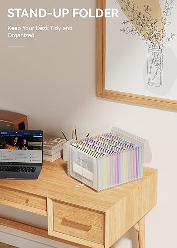 Miniatura 7 de ABC life Carpeta organizadora de archivos de acordeón con 26 bolsillos, tamaño carta, tamaño carta, organizador escolar portátil A4, carpetas de