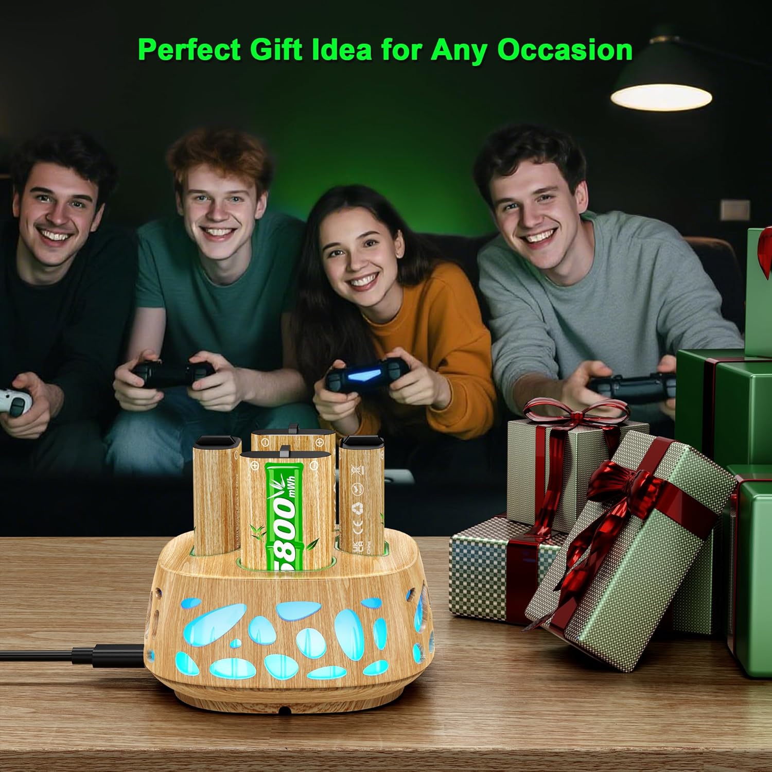 Ponkor 4x5800mWh Rechargeable Battery Pack for Xbox, Fast Charging Station for Xbox Series X/S/One/One S/X/Elite Controller Batteries, Xbox Battery Pack with Charger - Image 7