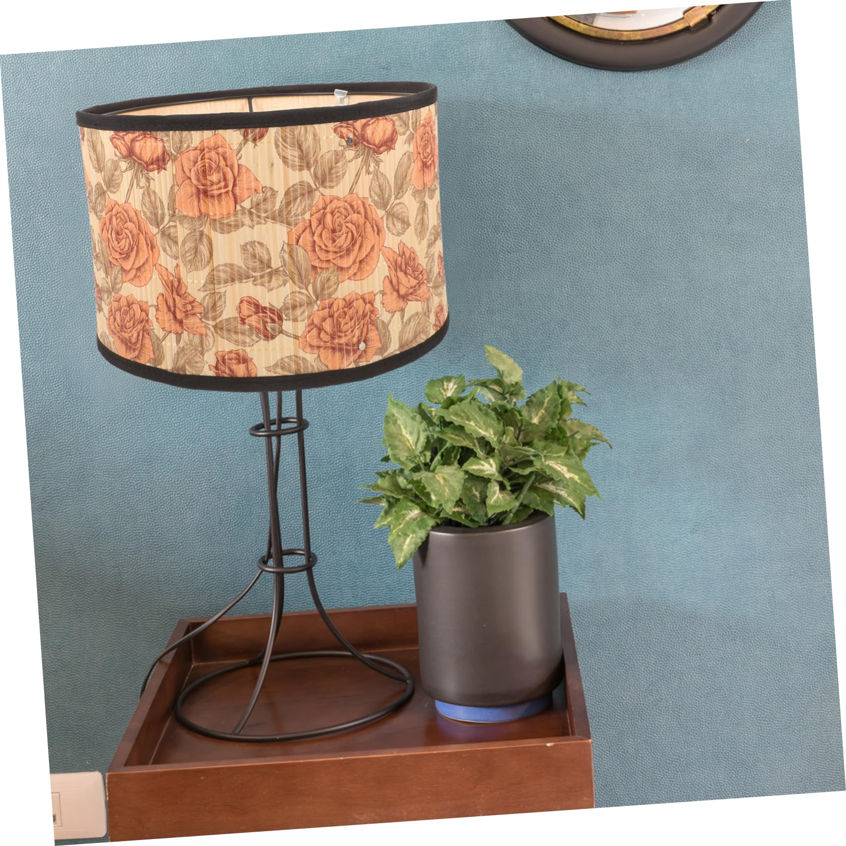 SHINEOFI Pantalla De Lámpara De Bambú Decorativa Para Techo Adaptable Comedor y Sala