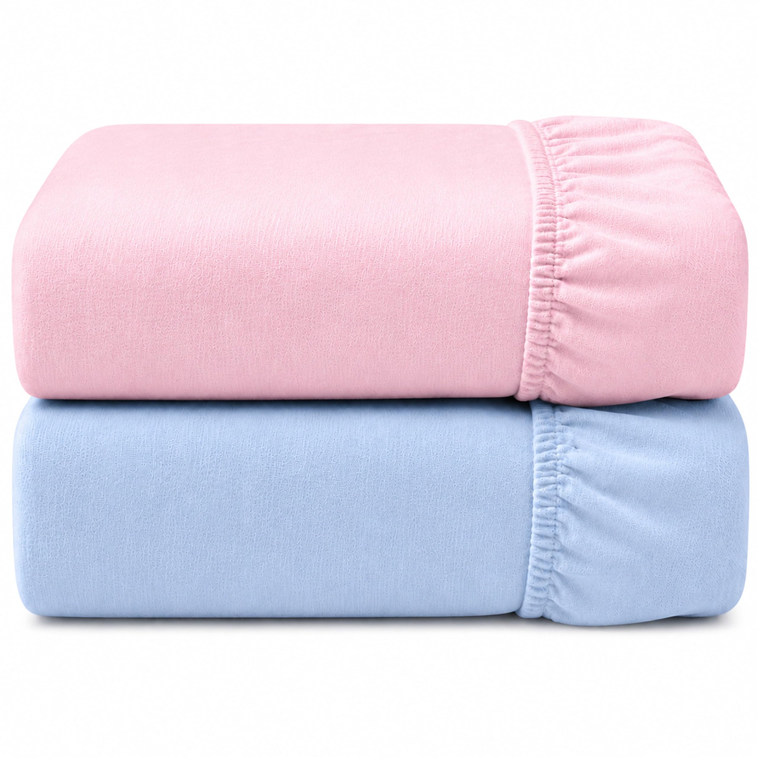 Dudu N Girlie Cot Bed Fitted Sheets, Toddler Bedding, Pink & Blue