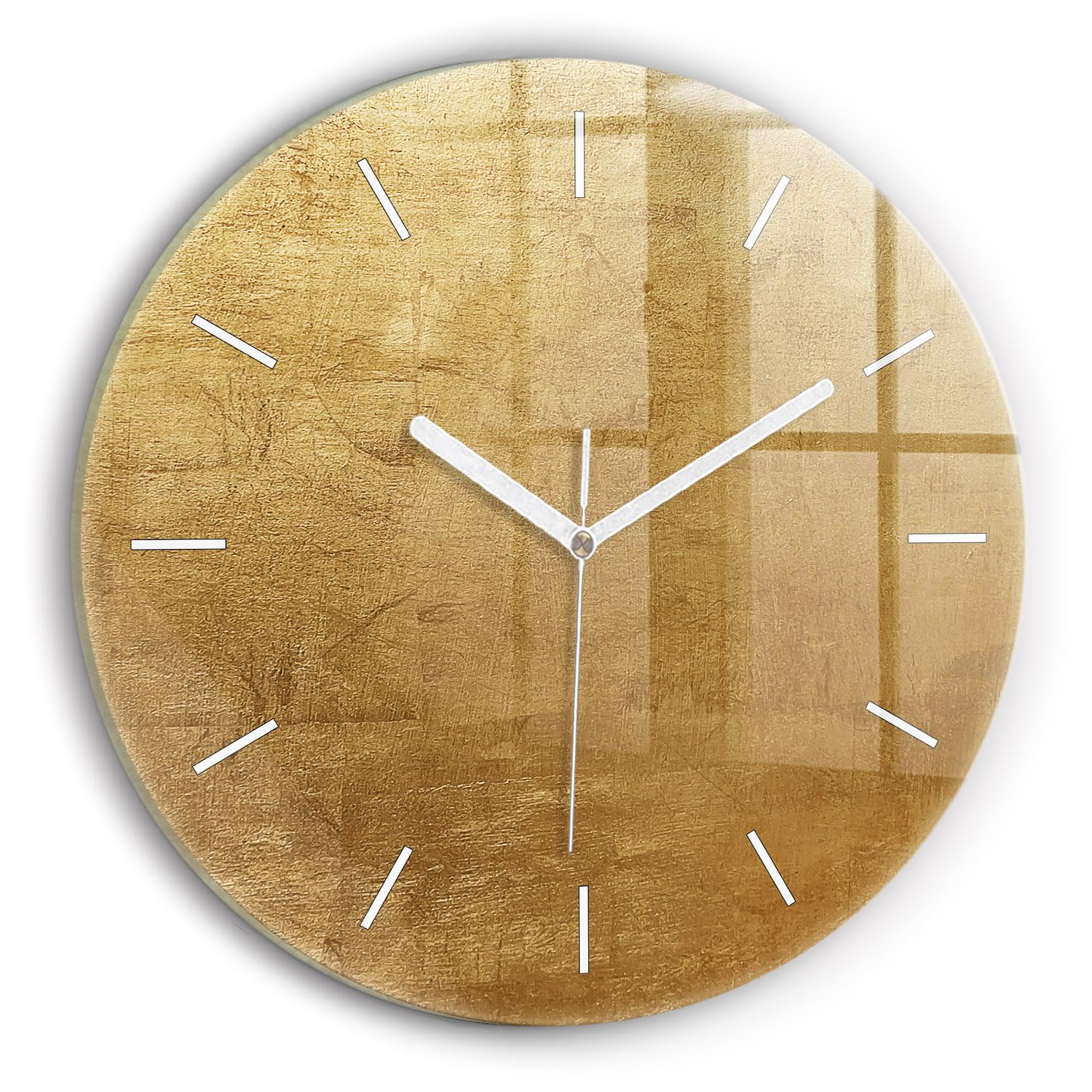 Mécanisme Silencieux sur l horloge en verre Wallfluent 30 cm pour un confort acoustique total