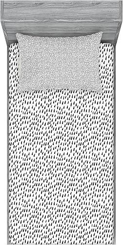 Miniatura 81 de Ambesonne - Juego de sábanas bajeras y fundas de almohada, diseño clásico botánico, plantas de jardín vintage, juego de 3 piezas con estampado