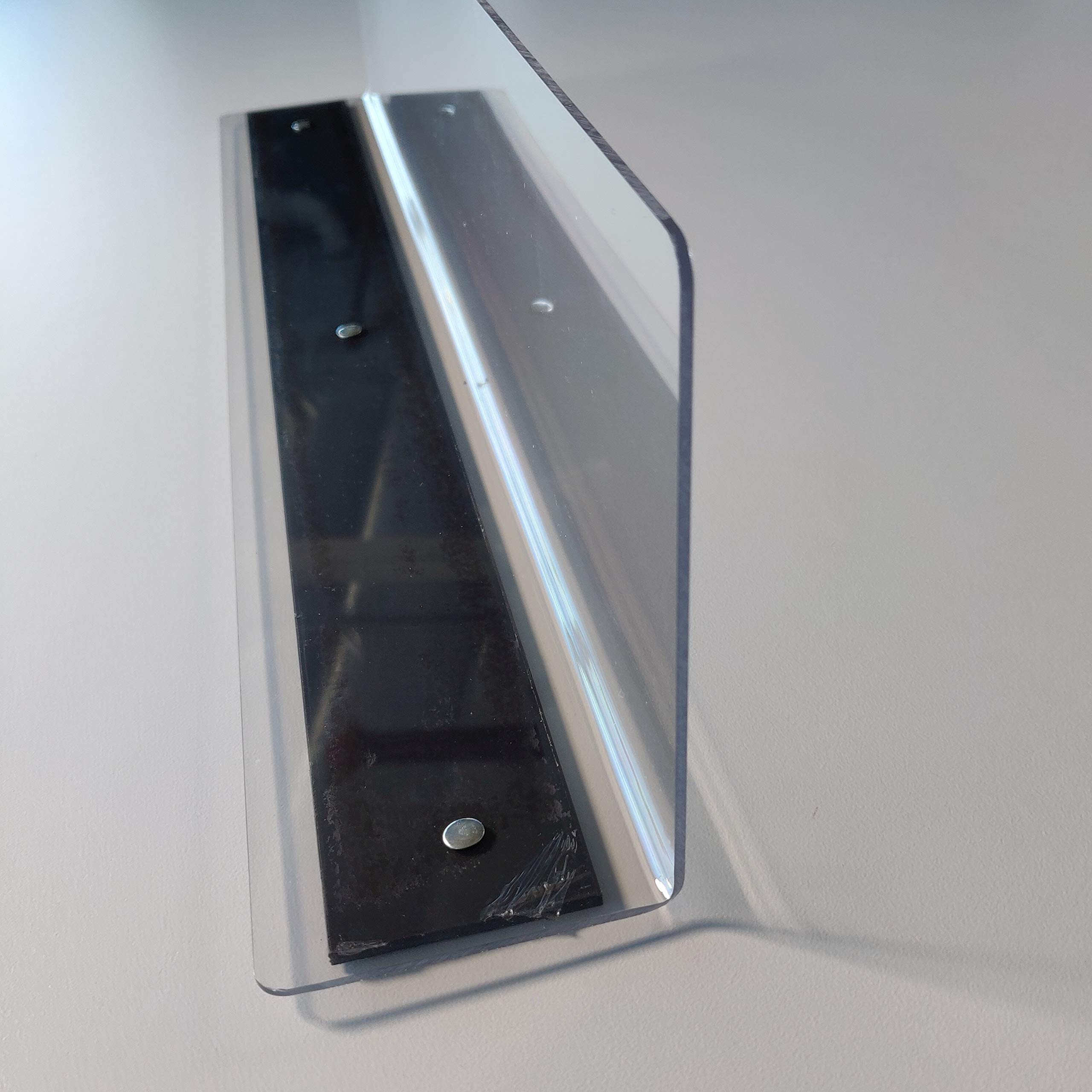 Sightline Display - Separadores magnéticos para estantes, 5 unidades de base magnética, plástico transparente de 80 mm de grosor, 55,8 cm de largo x 12,7 cm de alto x 7,6 cm de ancho, separadores de
