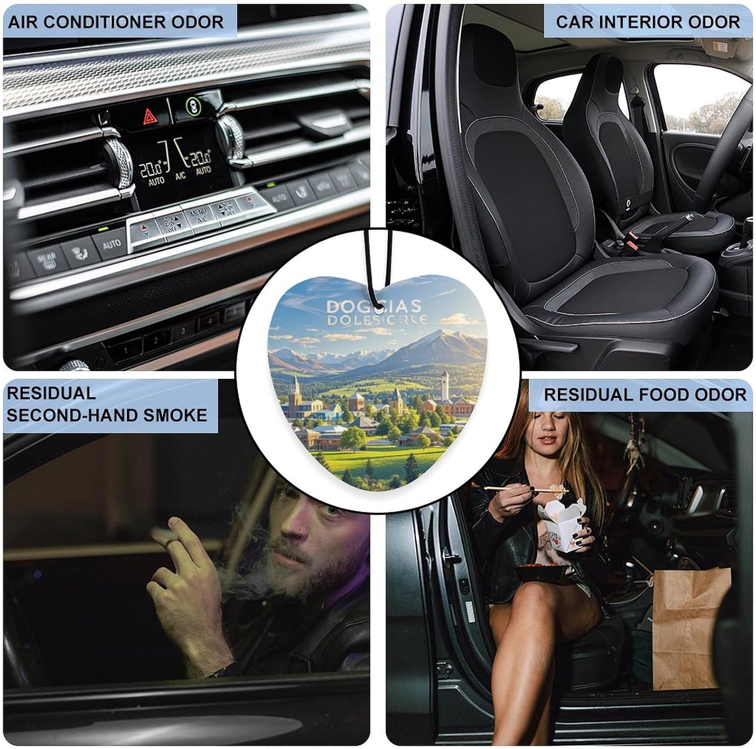 Car Air Fresheners Hanging Long Lasting Car Freshie With Urban Town Printed Picture