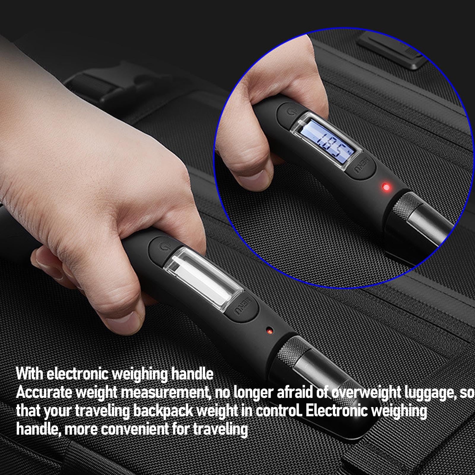 Fdit Maleta de Viaje con Ruedas Extensible Impermeable, Mochila