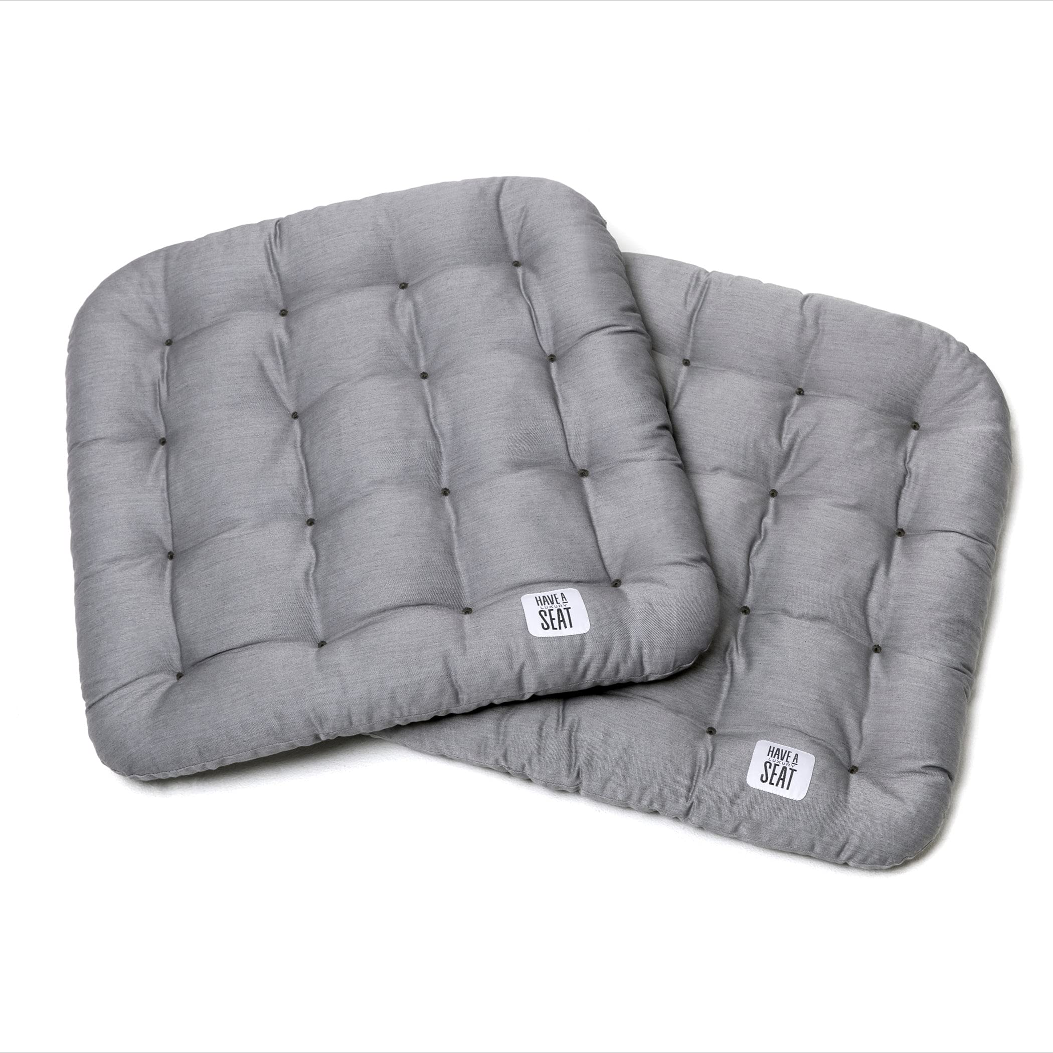 HAVE A SEAT Living - Stoelkussen 48 x 46 cm (6 stuks) - rotan stoel zitkussen outdoor - weerbestendig, wasbaar tot 95 °C, orthopedisch - Made in Germany (set van 6 - 48 x 46 cm, goudbruin