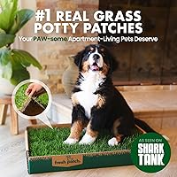 Vista 2 de Fresh Patch Mini parche de césped real para perros, gatos y mascotas pequeñas de menos de 8 libras, almohadillas desechables para orinar