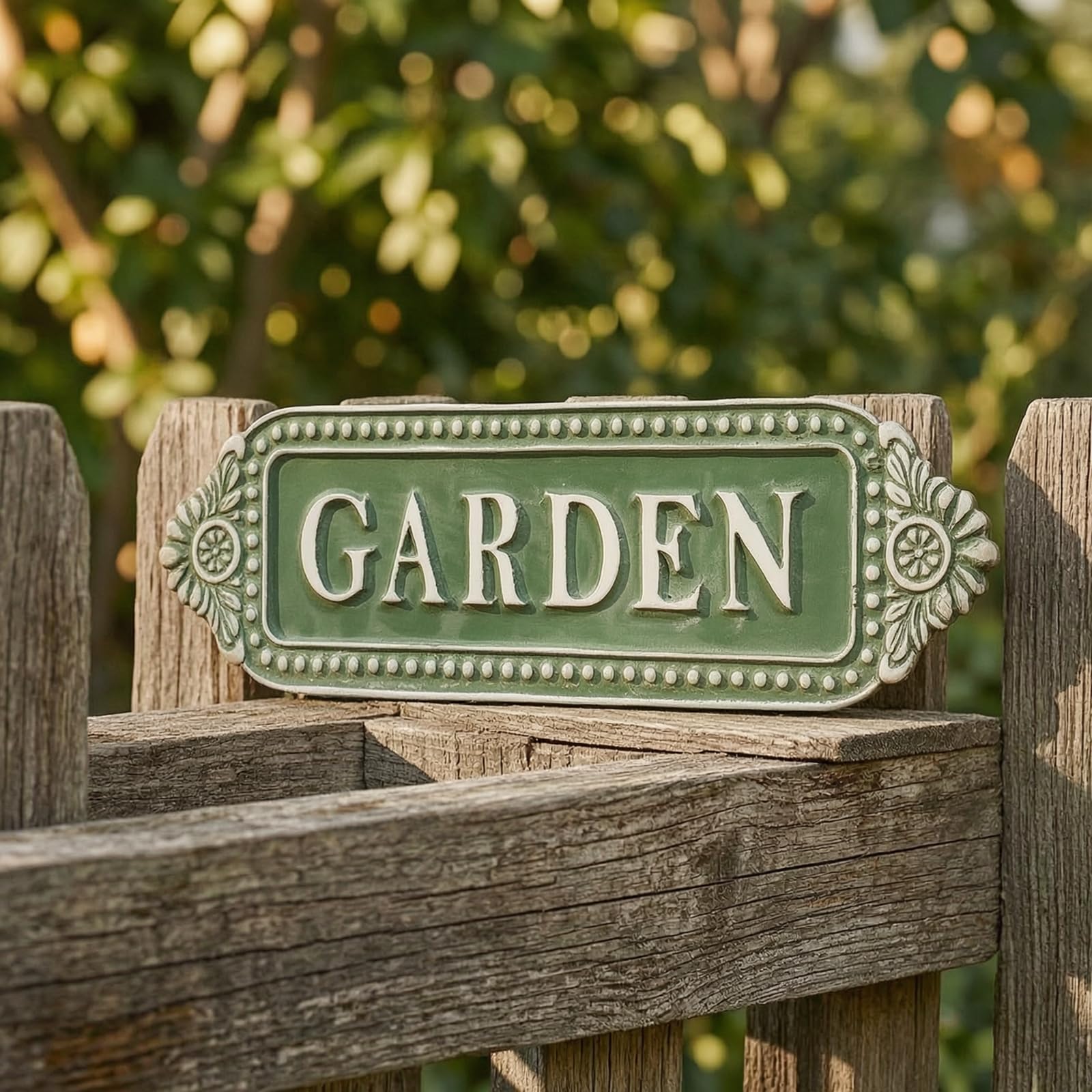 Cartello con Scritta Garden Resistente Insegna Rustica da Appendere Durevole Cartello in Legno per nti Del Giardinaggio, Appassionati di Home Decor